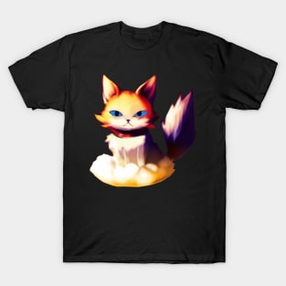 Very Fluffy Flying Cat T-Shirt